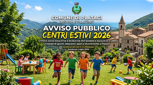 AVVISO PUBBLICO PER LA MANIFESTAZIONE D'INTERESSE - "Centro Estivo Comunale 2026"
